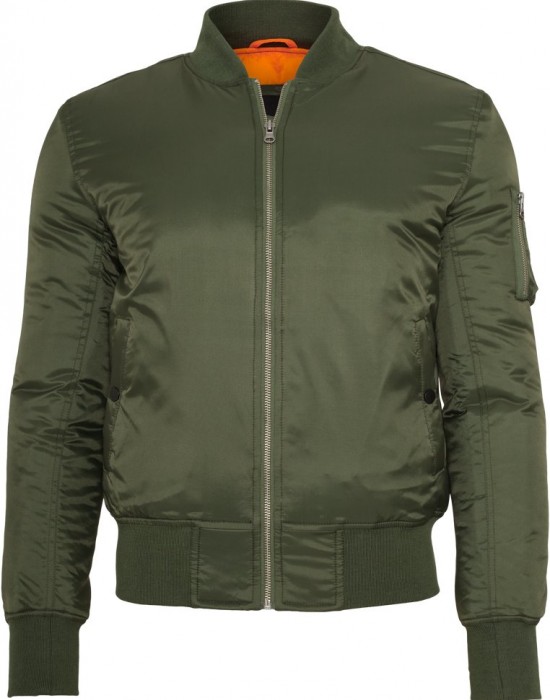 Мъжко яке тип бомбър Urban Classics olive в цвят маслина