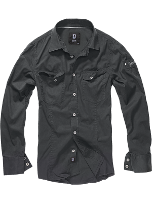 Мъжка риза в черен цвят Brandit Slim Fit black