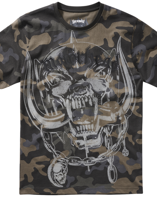 Тениска в цвят тъмен камуфлаж Motorhead Warpig Print