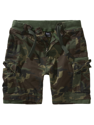 Мъжки къси карго панталони в камуфлажен цвят Packham Vintage woodland
