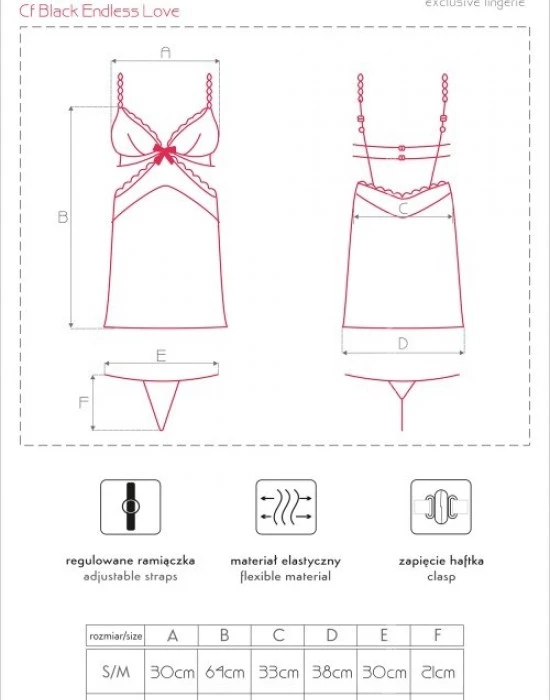 Секси нощница с прашки Noelia, CoFashion, Нощници - Complex.bg
