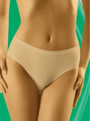 Гладки памучни бикини с висока талия в бежово Comforta