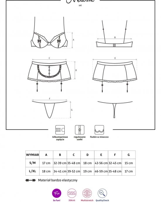 Еротичен костюм на прислужница Maidme, Obsessive, Костюми - Complex.bg