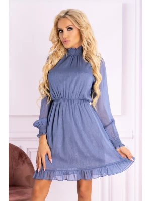 Елегантна синя рокля Collya 