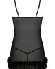Нощница с прашки в черно Atanis, LivCo Corsetti Fashion, Нощници - Complex.bg