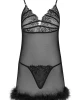 Черна секси нощница с прашки Zerunam, LivCo Corsetti Fashion, Нощници - Complex.bg