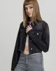 Дамско късо дънково яке в черен цвят Urban Classics, Urban Classics, Якета - Complex.bg