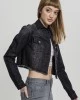Дамско късо дънково яке в черен цвят Urban Classics, Urban Classics, Якета - Complex.bg