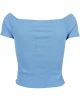 Дамски къс топ с голи рамена в синьо Urban Classics horizonblue, Urban Classics, Жени - Complex.bg