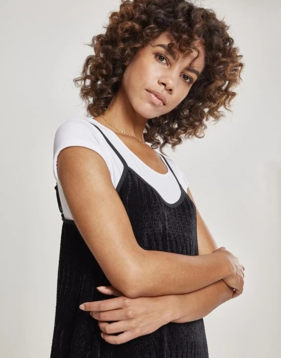 Черна рокля с тънки презрамки Urban Classics, Urban Classics, Рокли - Complex.bg