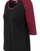 Дамска блуза Urban Classics blk/burgundy с 3/4 ръкави, Urban Classics, Блузи - Complex.bg