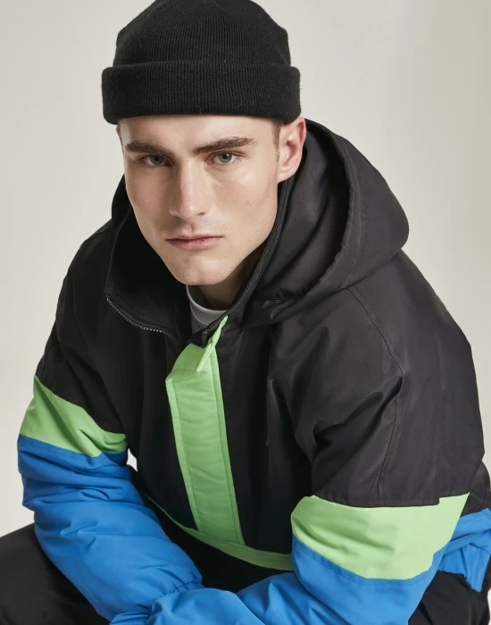 Мъжко яке в черно и синьо от Urban Classics Neon Mix Pull Over Jacket, Urban Classics, Якета - Complex.bg