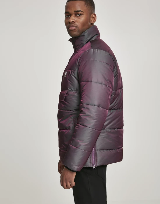 Мъжко зимно яке Urban Classics Shimmering Pull Over в сребрист цвят, Urban Classics, Якета - Complex.bg