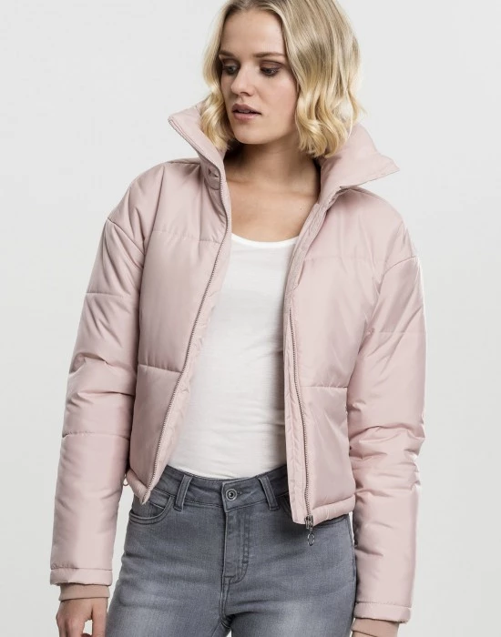 Дамско яке Urban Classics High Neck в розов цвят, Urban Classics, Якета - Complex.bg