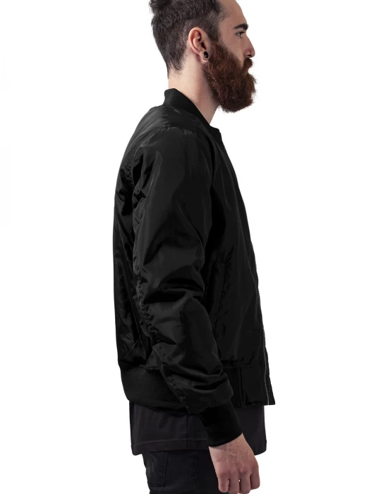 Мъжко черно яке тип бомбър Urban Classics blk/blk, Urban Classics, Якета - Complex.bg