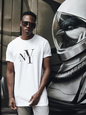 Бяла мъжка тениска Mister Tee NY Brooklyn
