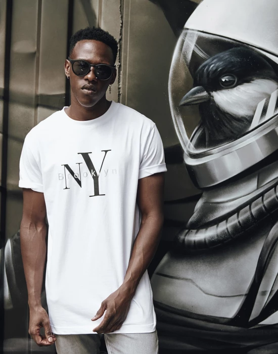 Бяла мъжка тениска Mister Tee NY Brooklyn, Mister Tee, Тениски - Complex.bg