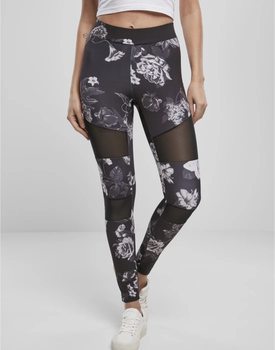 Дамски клин в черно от Urban Classics Ladies Tech Mesh AOP, Urban Classics, Клинове - Complex.bg