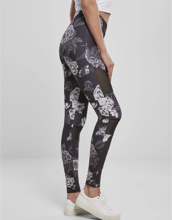 Дамски клин в черно от Urban Classics Ladies Tech Mesh AOP, Urban Classics, Клинове - Complex.bg