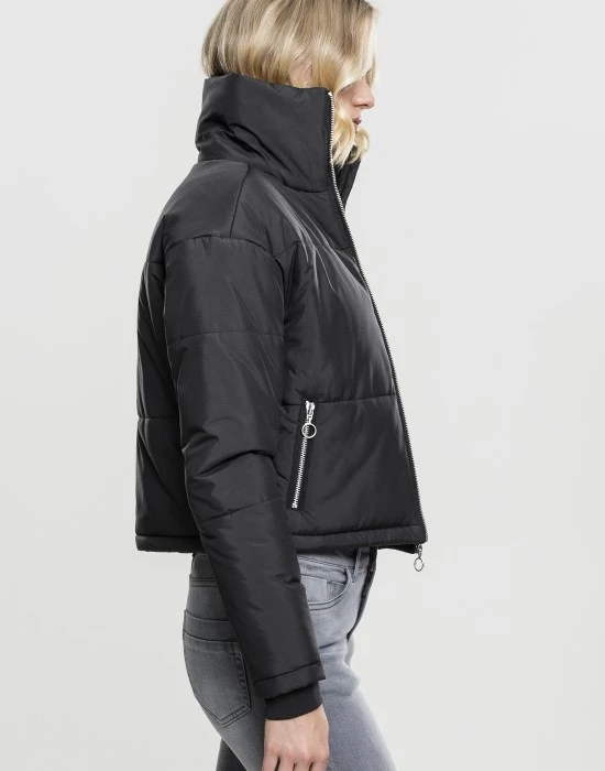 Дамско яке Urban Classics High Neck в черен цвят, Urban Classics, Якета - Complex.bg