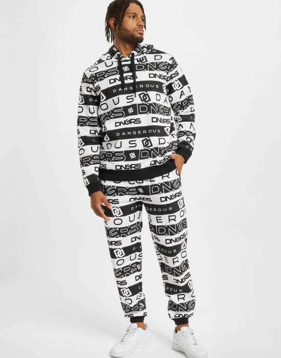 Мъжки анцуг в черно и бяло Dangerous DNGRS Oversized, Dangerous DNGRS, Мъже - Complex.bg