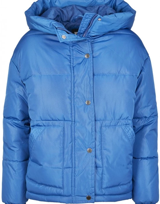 Дамско яке в синьо Urban Classics Ladies Oversized Hooded Puffer, Urban Classics, Якета - Complex.bg