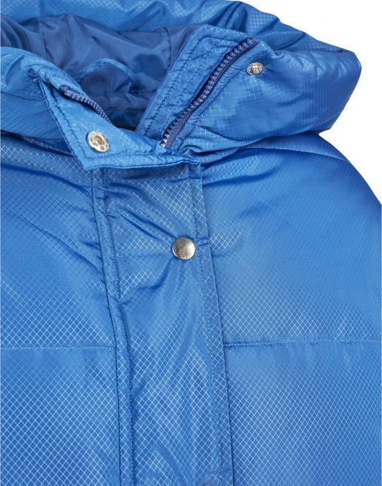 Дамско яке в синьо Urban Classics Ladies Oversized Hooded Puffer, Urban Classics, Якета - Complex.bg