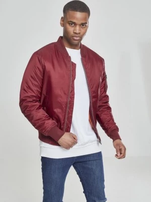 Мъжко яке тип бомбър Urban Classics burgundy в бордо