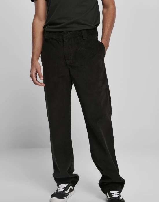 Мъжки панталон в черно Urban Classics Corduroy Workwear, Urban Classics, Панталони - Complex.bg