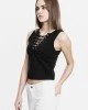 Дамски потник в черен цвят Urban Classics Ladies Lace Up Cropped Top black, Urban Classics, Потници / Тениски - Complex.bg