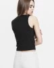 Дамски потник в черен цвят Urban Classics Ladies Lace Up Cropped Top black, Urban Classics, Потници / Тениски - Complex.bg