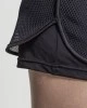Дамски двуслойни мрежести къси панталони в черно Urban Classics Ladies Double Layer Mesh Shorts, Urban Classics, Панталони - Complex.bg