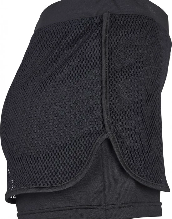 Дамски двуслойни мрежести къси панталони в черно Urban Classics Ladies Double Layer Mesh Shorts, Urban Classics, Панталони - Complex.bg