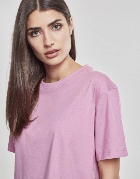 Дамска къса и широка тениска в розово Oversized Urban Classics coolpink, Urban Classics, Тениски - Complex.bg