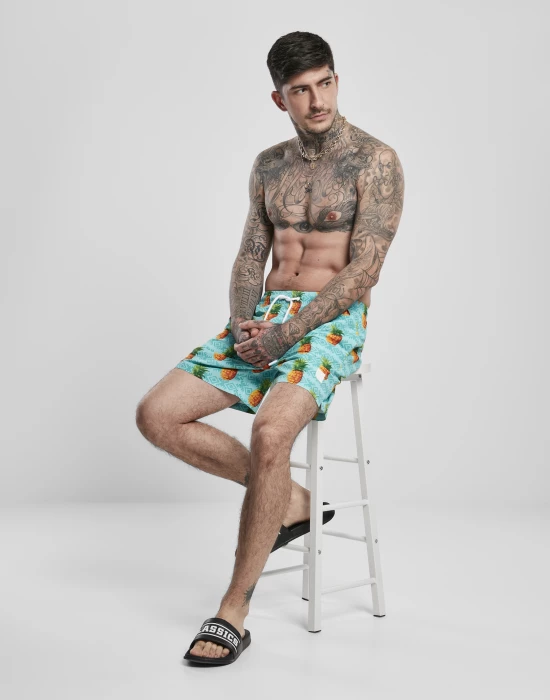 Мъжки плувни шорти Urban Classics, pineapple aop, Urban Classics, Мъже - Complex.bg