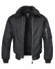 Авиаторско мъжко яке в черен цвят Brandit MA2 Jacket Fur Collar, Brandit, Якета - Complex.bg