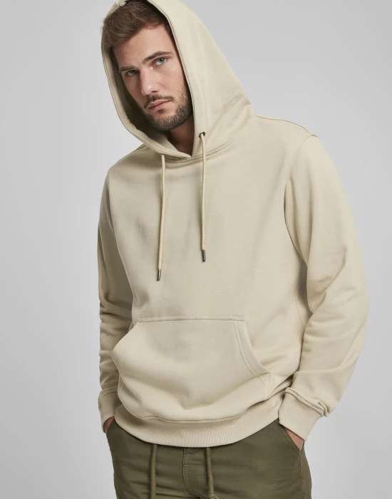 Мъжки суичър в бежово Urban Classics Basic Terry Hoodie, Urban Classics, Суичъри - Complex.bg