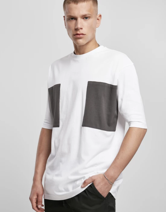 Мъжка тениска в бял цвят Urban Classics Big Double Pocket, Urban Classics, Тениски - Complex.bg