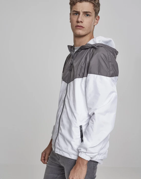 Мъжко спортно яке Urban Classics в сиво и бяло, Urban Classics, Якета - Complex.bg
