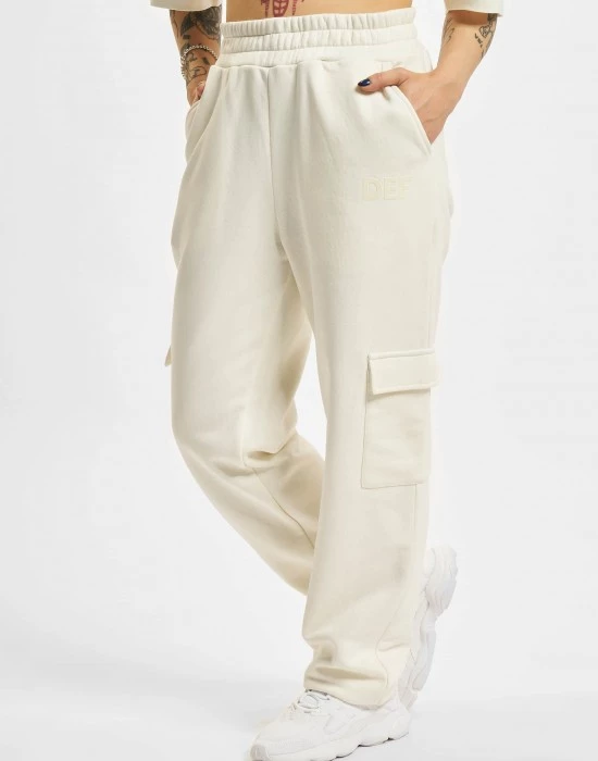 Дамско долнище в бял цвят DEF Sweat Pant Sidepockets, DEF, Долнища - Complex.bg