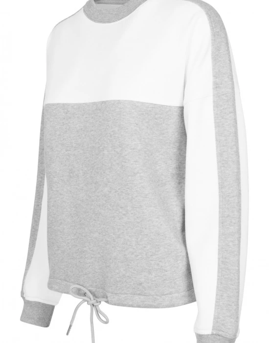 Дамска спортна блуза в сиво и бяло Urban Classics grey/white, Urban Classics, Блузи - Complex.bg