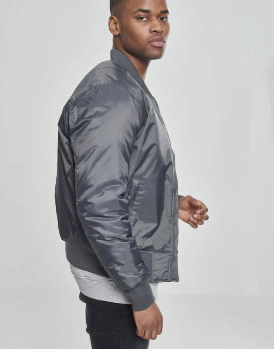 Мъжко тъмносиво яке тип бомбър Urban Classics cool grey, Urban Classics, Якета - Complex.bg