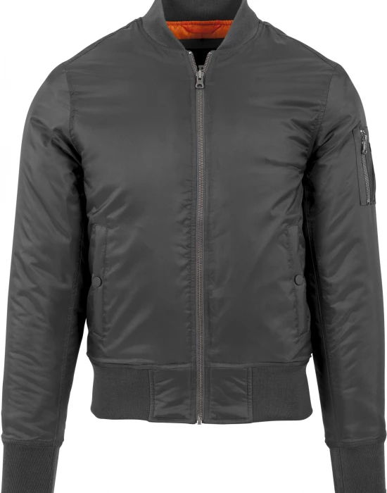 Мъжко тъмносиво яке тип бомбър Urban Classics cool grey, Urban Classics, Якета - Complex.bg