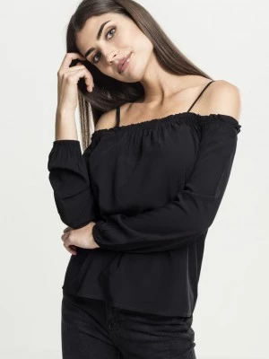 Дамска блуза с голи рамене Urban Classics в черен цвят