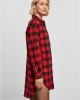 Дамска карирана риза тип рокля Urban Classics Shirt Dress black/red XXL, Urban Classics, Рокли - Complex.bg
