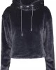 Дамски плюшен суичър Urban Classics в черен цвят, Urban Classics, Суичъри - Complex.bg
