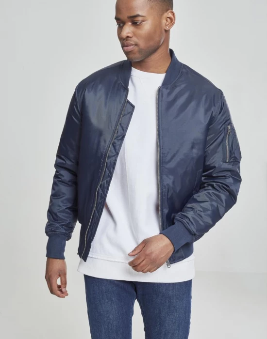 Мъжко тъмносиньо яке тип бомбър Urban Classics navy, Urban Classics, Якета - Complex.bg