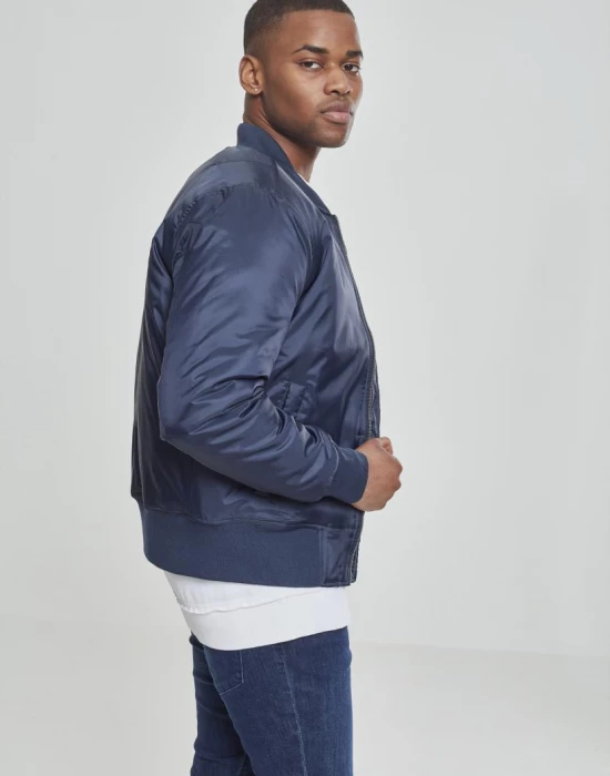 Мъжко тъмносиньо яке тип бомбър Urban Classics navy, Urban Classics, Якета - Complex.bg