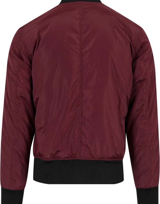 Мъжко яке тип бомбър в цвят бордо Urban Classics burgundy/black, Urban Classics, Якета - Complex.bg