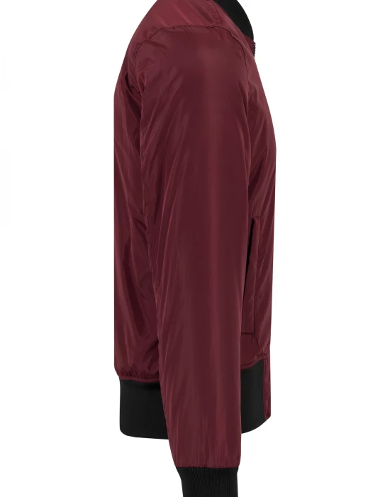 Мъжко яке тип бомбър в цвят бордо Urban Classics burgundy/black, Urban Classics, Якета - Complex.bg
